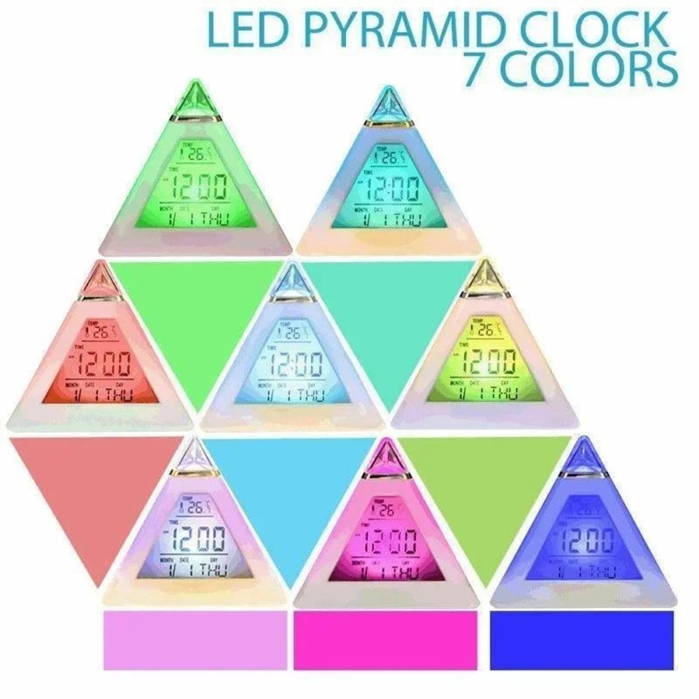 Pyramid LED Digital Alarm Clock 5