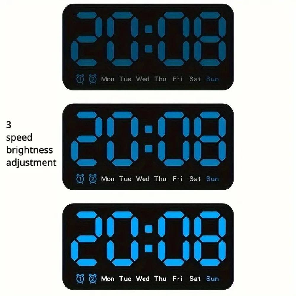 Voice Control Large LED Wall Clock 0