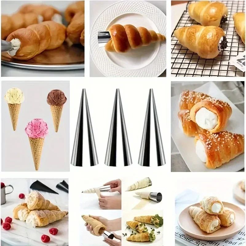 Stainless Steel Cream Horn Mold Set 7