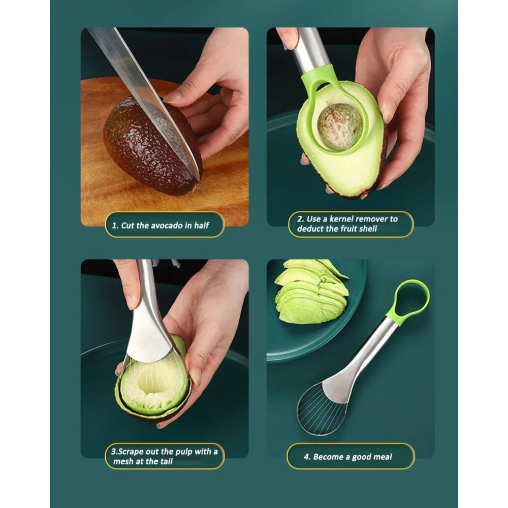 Stainless Steel Avocado Slicing Tool 7