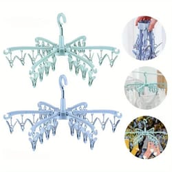 folding sock drying rack with 24 clips