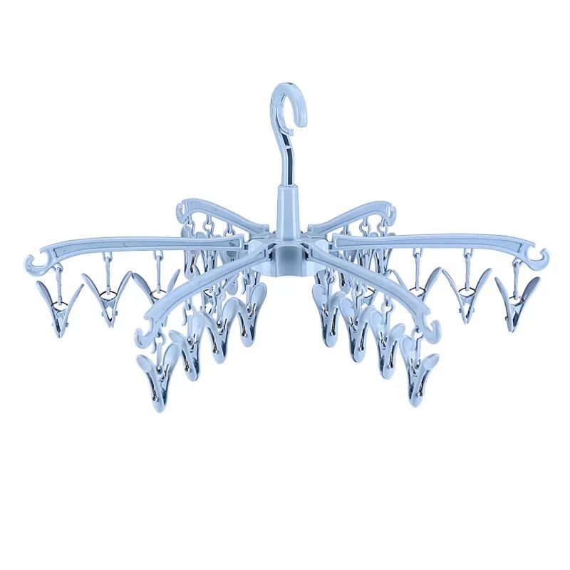 Folding Sock Drying Rack With 24 Clips 12