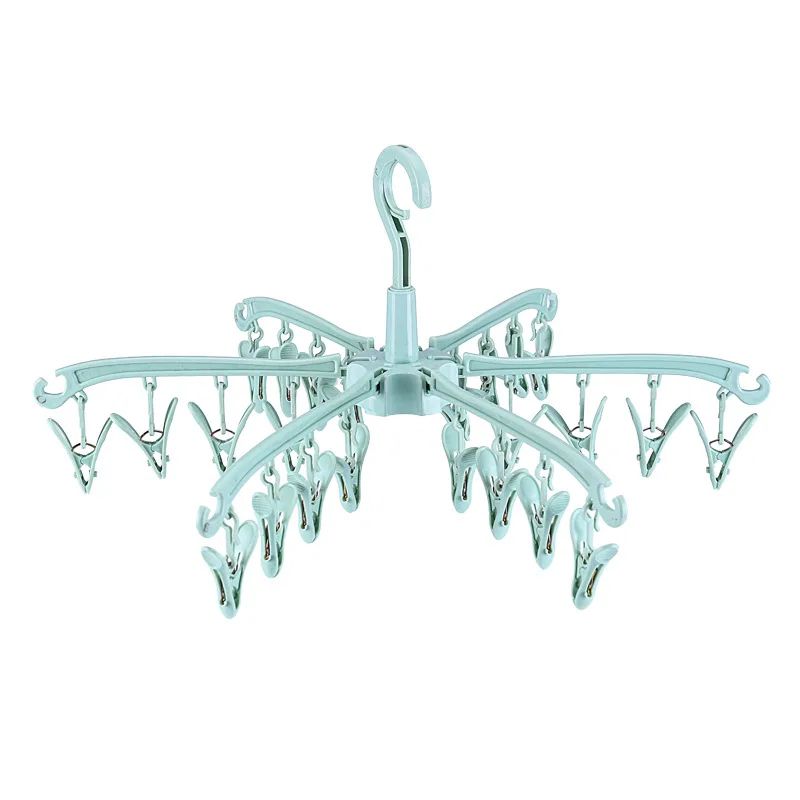 Folding Sock Drying Rack With 24 Clips 11