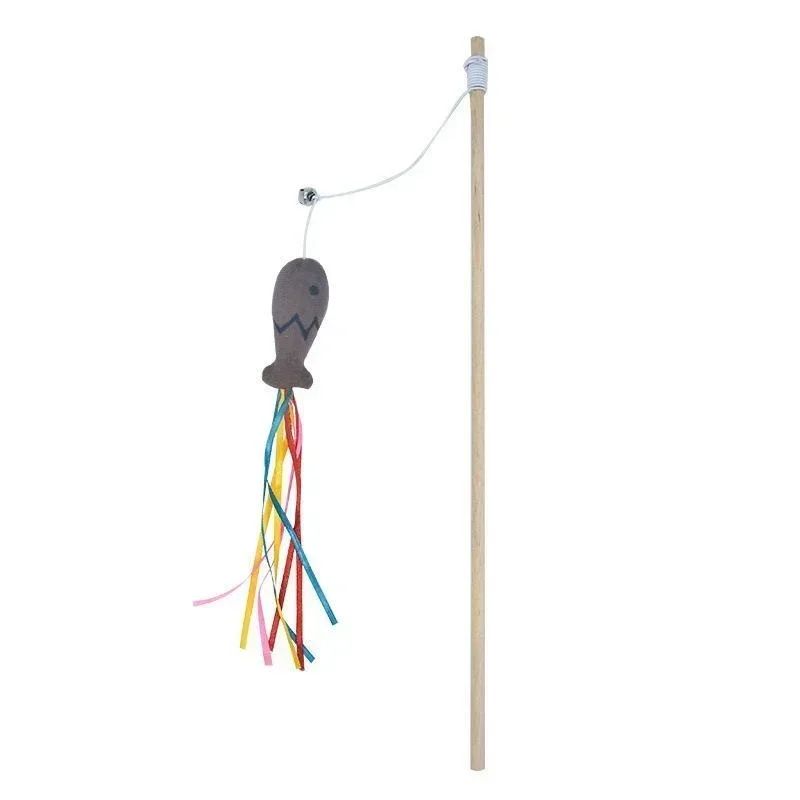 Cat Teaser Wand Toy With Fish Design 8