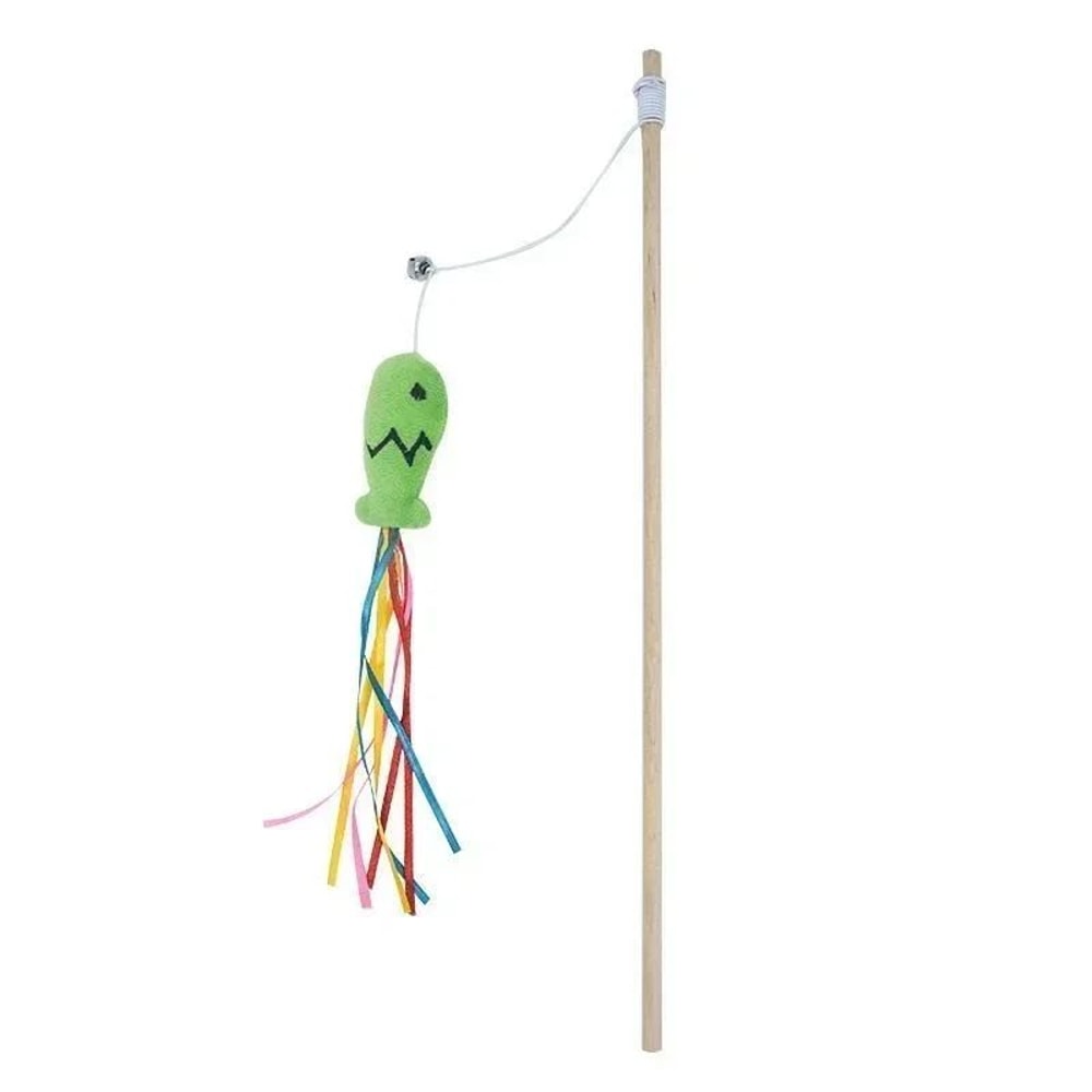 Cat Teaser Wand Toy With Fish Design 9