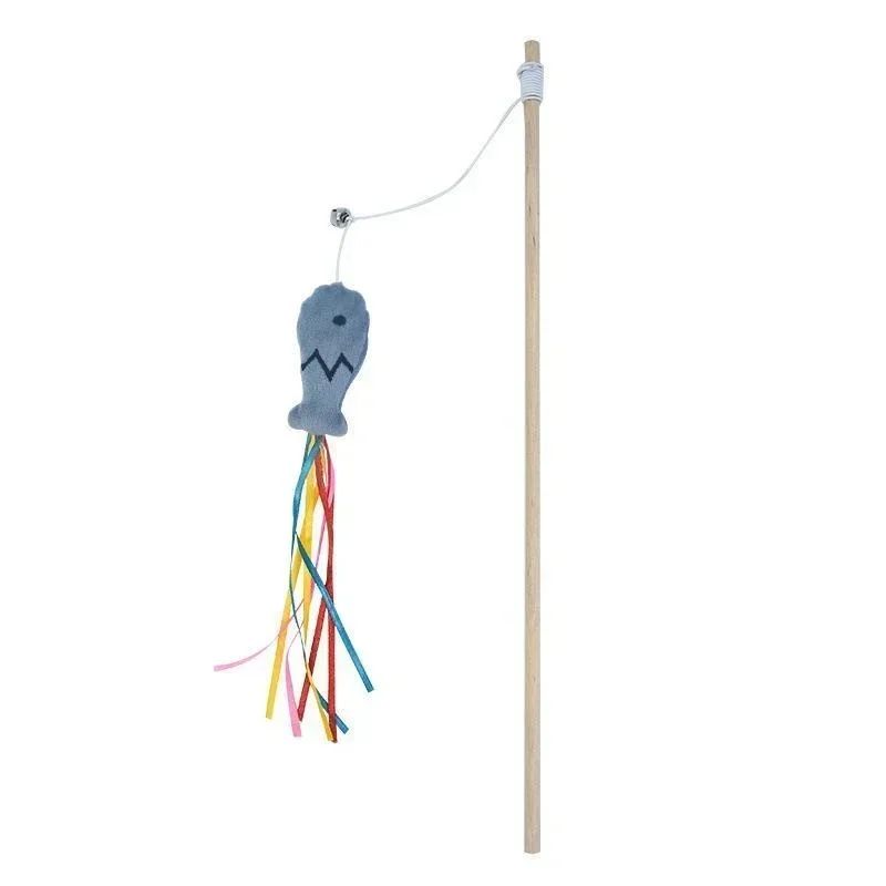 Cat Teaser Wand Toy With Fish Design 7