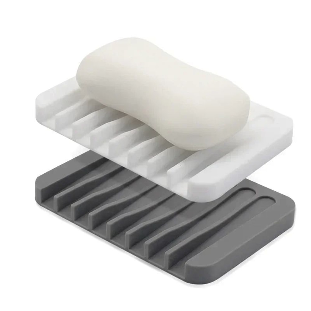 Silicone Self Draining Soap Holder Mat 1