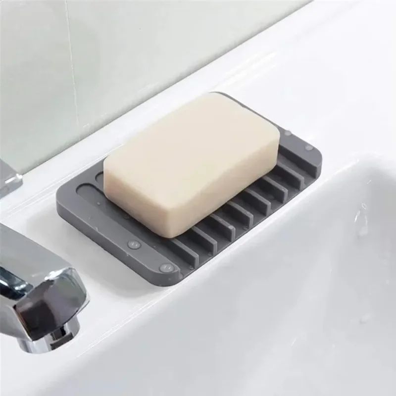 Silicone Self Draining Soap Holder Mat 2
