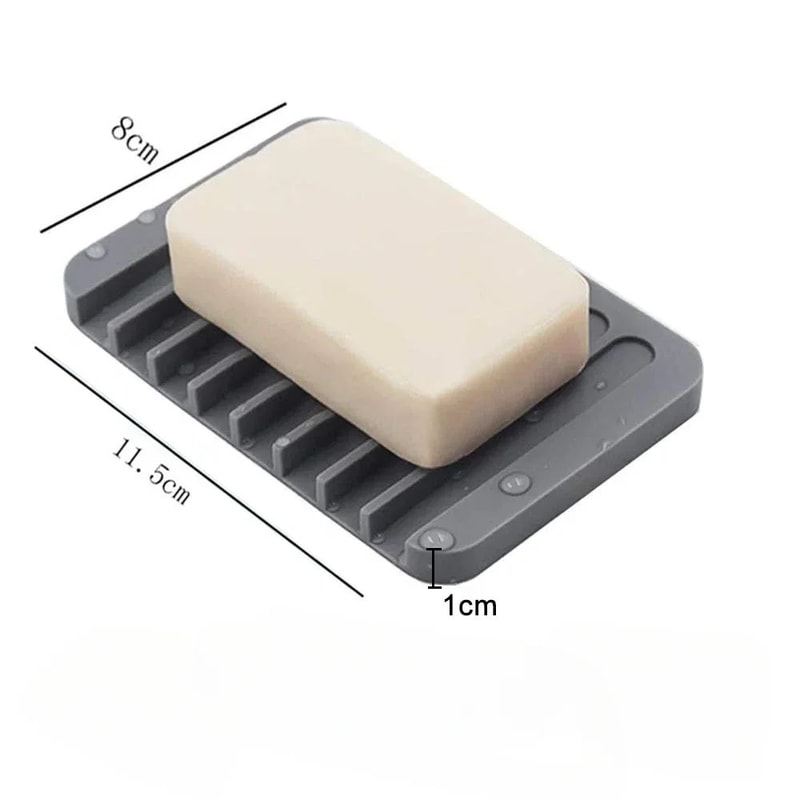 Silicone Self Draining Soap Holder Mat 8