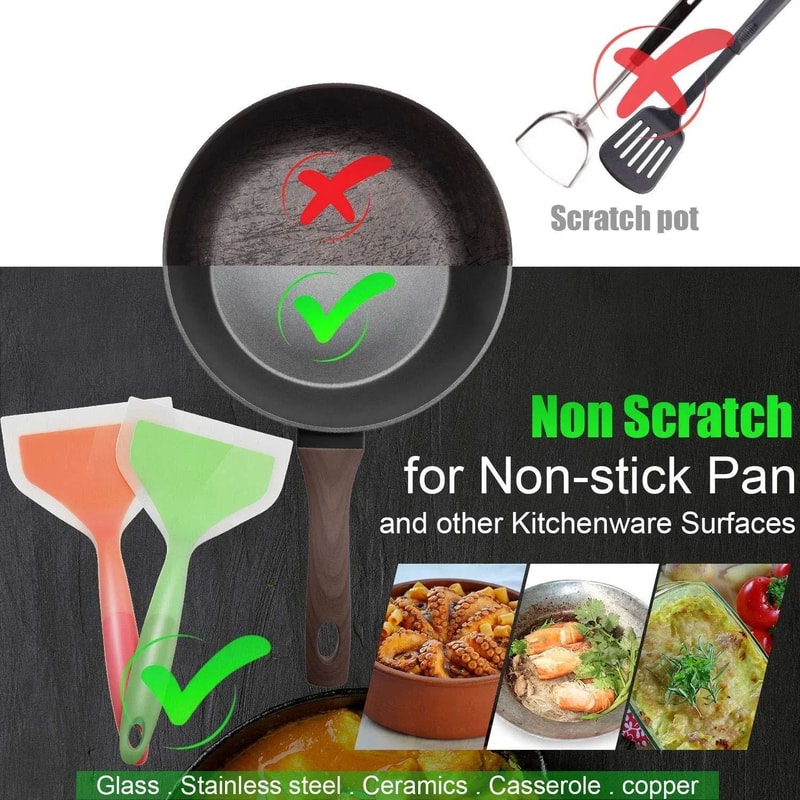 Wide Silicone Non Stick Cooking Spatula 10