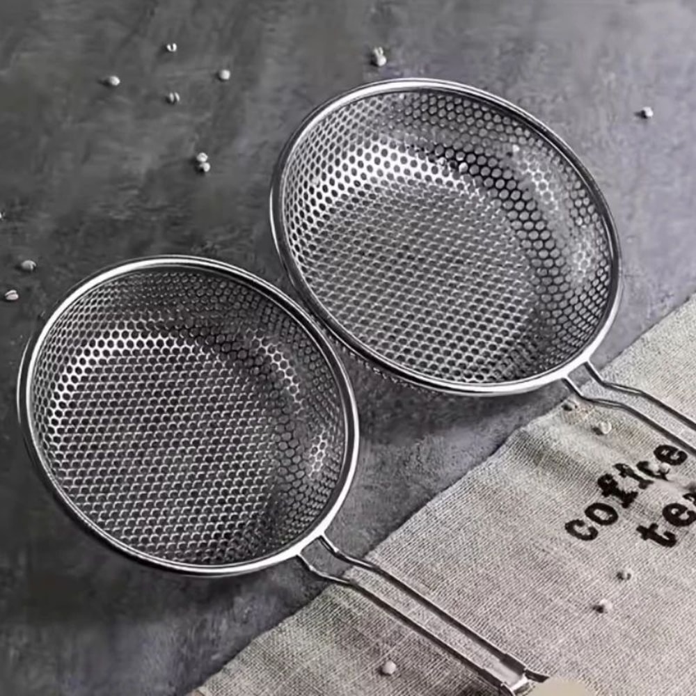 Stainless Steel Fine Mesh Skimmer With Wooden Handle 5
