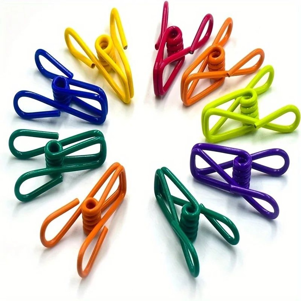 PVC Coated Metal Chip Clip Set 4