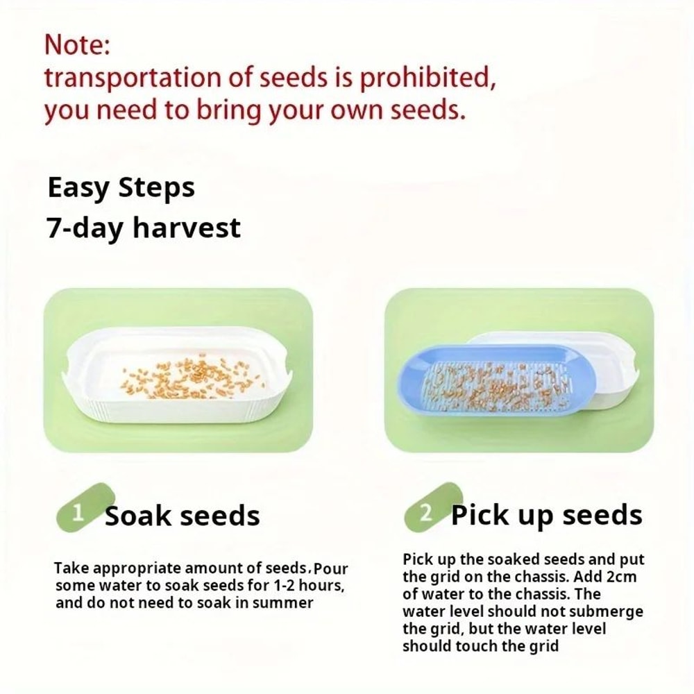 Hydroponic Cat Grass Planter Box 6