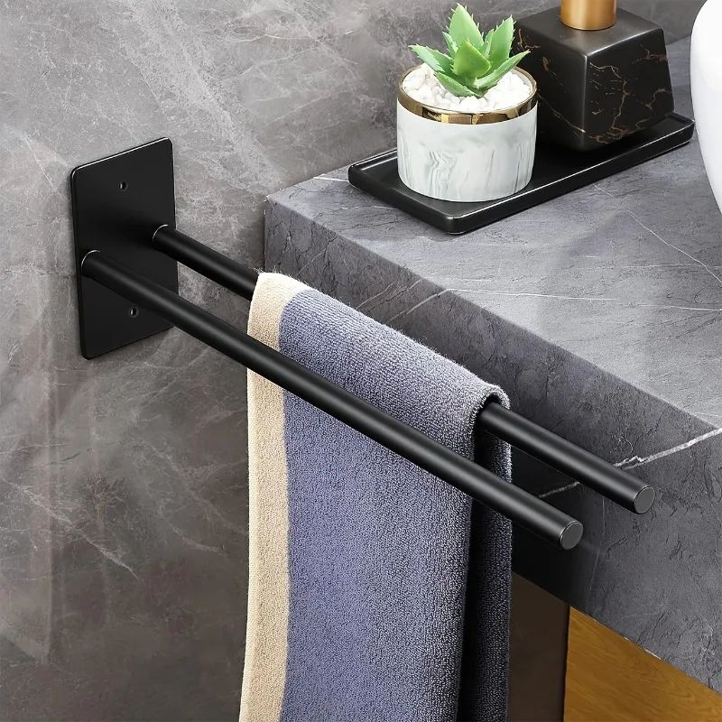 Wall Mounted Double Rod Towel Holder 1