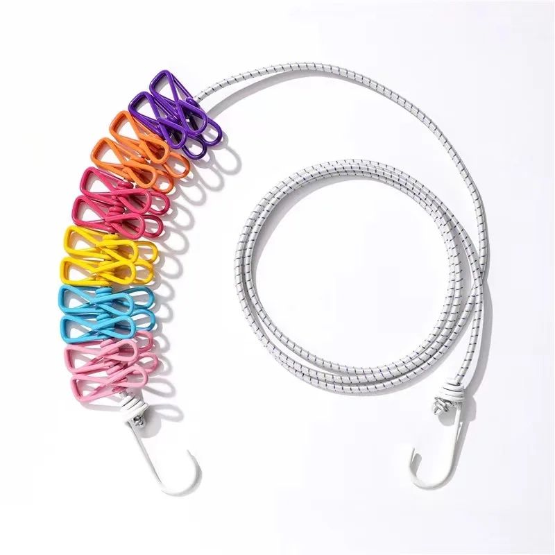 Portable Retractable Clothesline With Clips 6