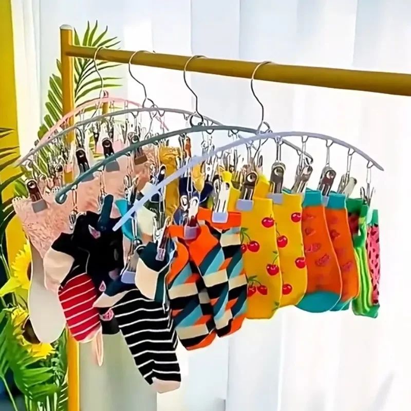 1pc Hanging Legging And Pants Organizer With Clips 6