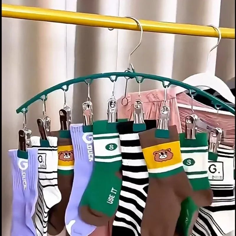 1pc Hanging Legging And Pants Organizer With Clips 7