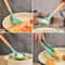Silicone Kitchen Utensil Set With Wooden Handles 0