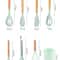 Silicone Kitchen Utensil Set With Wooden Handles 6