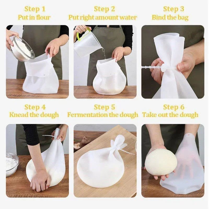 Reusable Silicone Kneading Dough Bag 7
