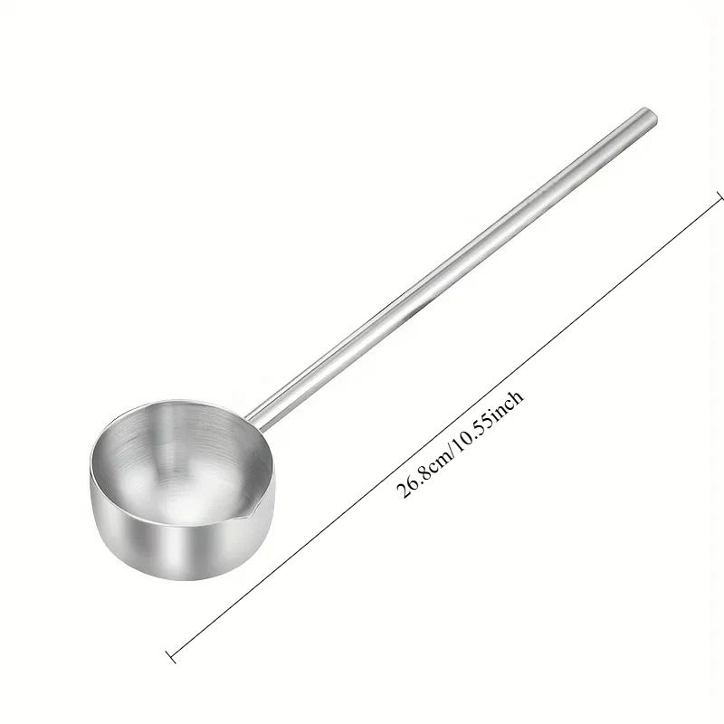 Stainless Steel Long Handle Hot Oil Spoon 2