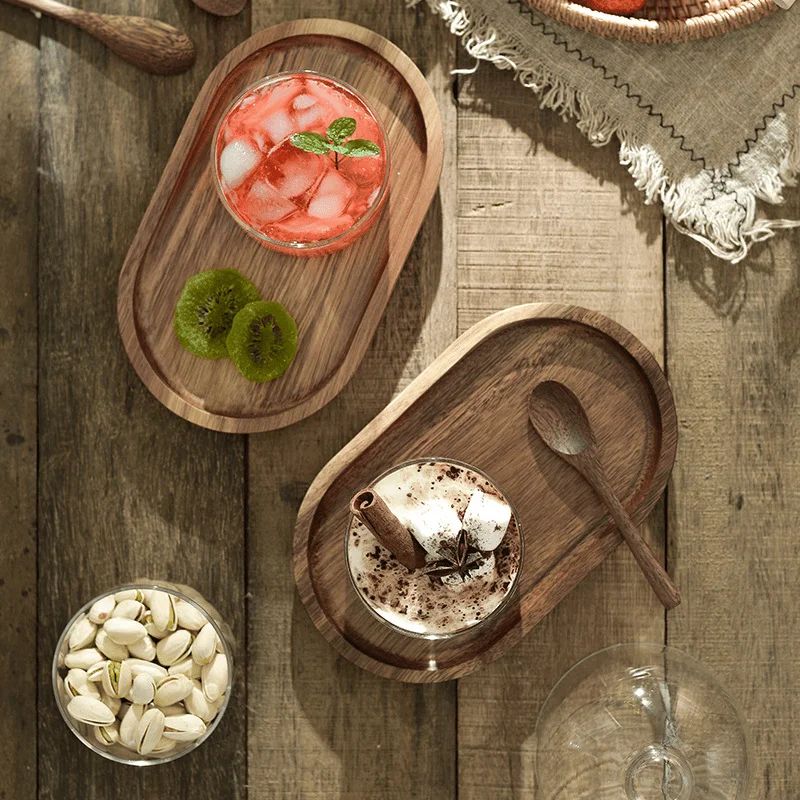 Oval Solid Wood Serving Tray 2