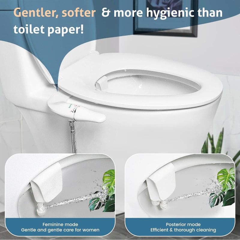 Ultra Slim Dual Nozzle Bidet Toilet Attachment 1