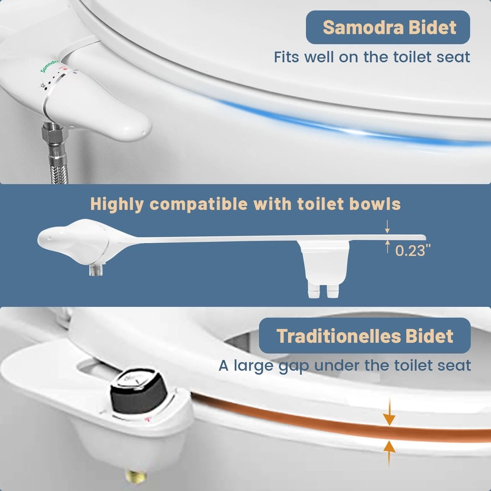 Ultra Slim Dual Nozzle Bidet Toilet Attachment 2