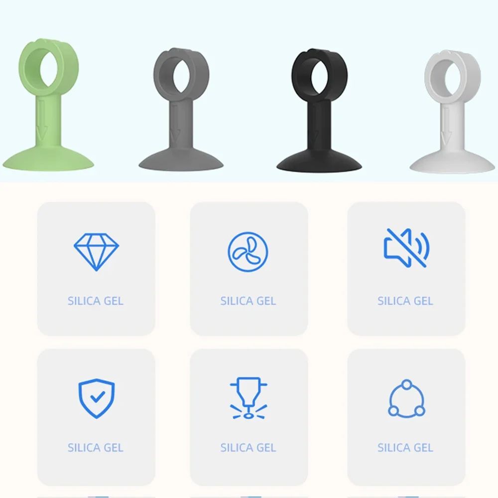 Silent Silicone Door Stopper Suction Cup Handle Bumper 6