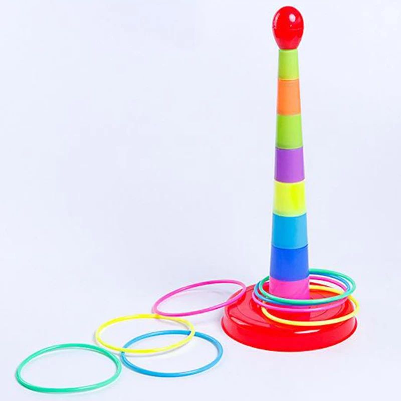 Kids Throw Circle Game Ferrule Stacked Toy Set 4