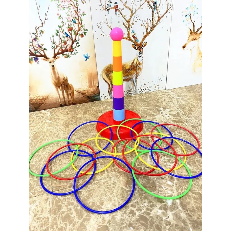 Kids Throw Circle Game Ferrule Stacked Toy Set 6
