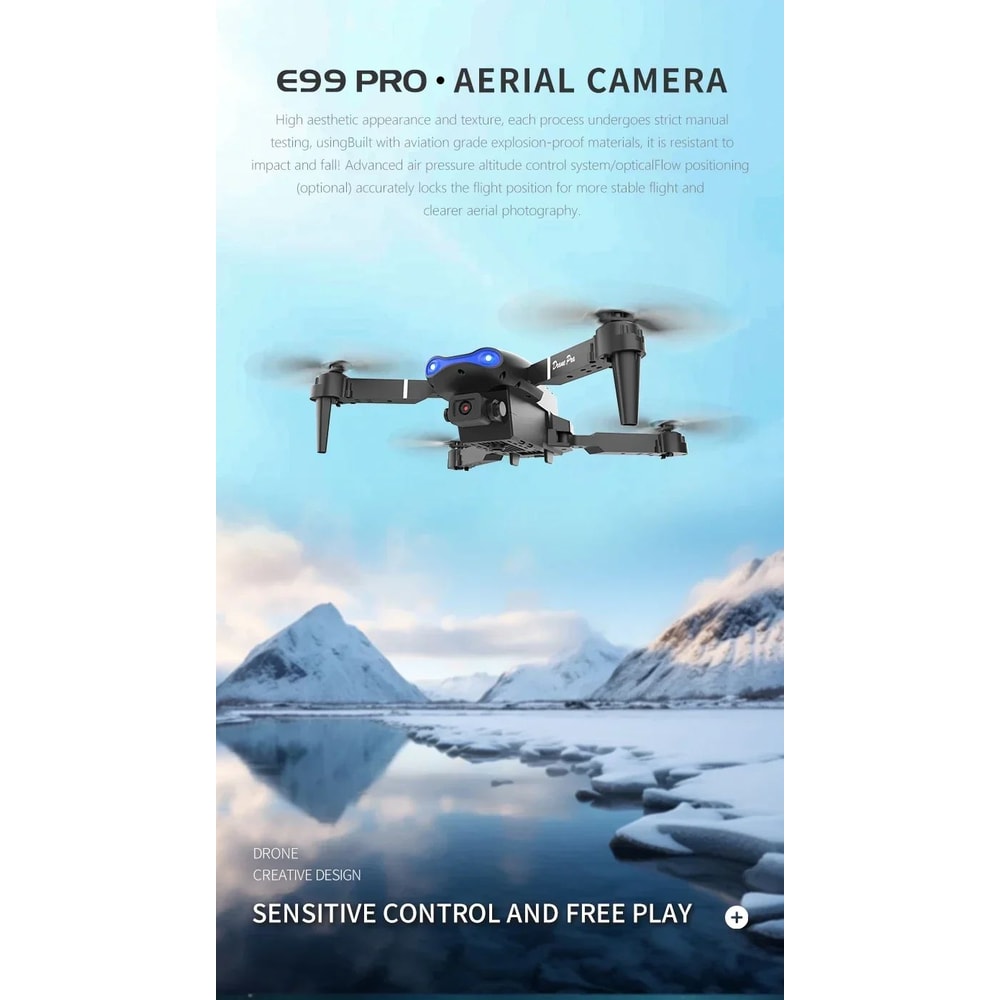 E99Pro 4K WiFi FPV Foldable RC Drone With HD Camera 7