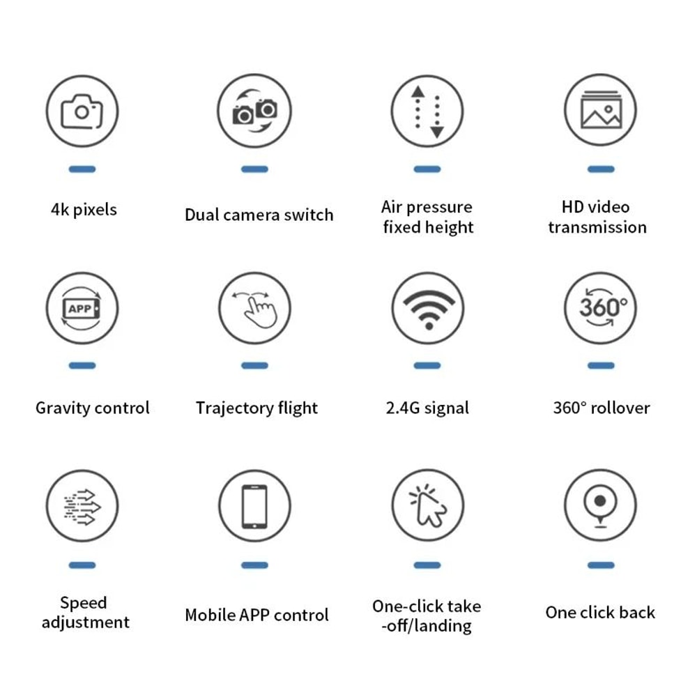 E99Pro 4K WiFi FPV Foldable RC Drone With HD Camera 10