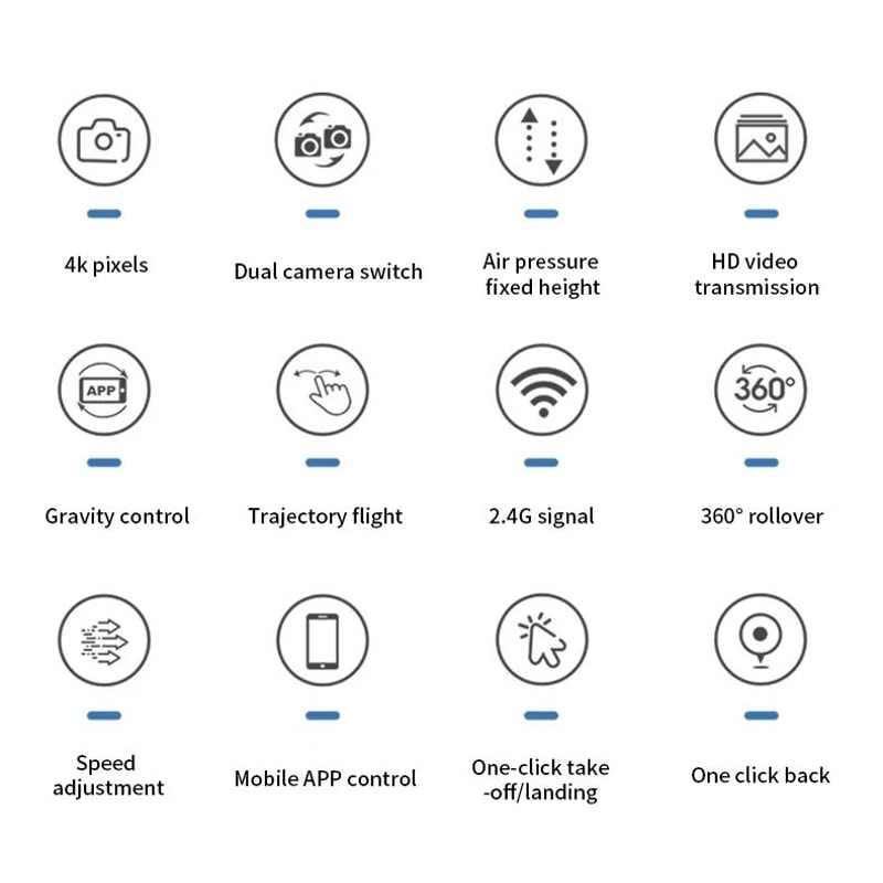 E99Pro 4K WiFi FPV Foldable RC Drone With HD Camera 10