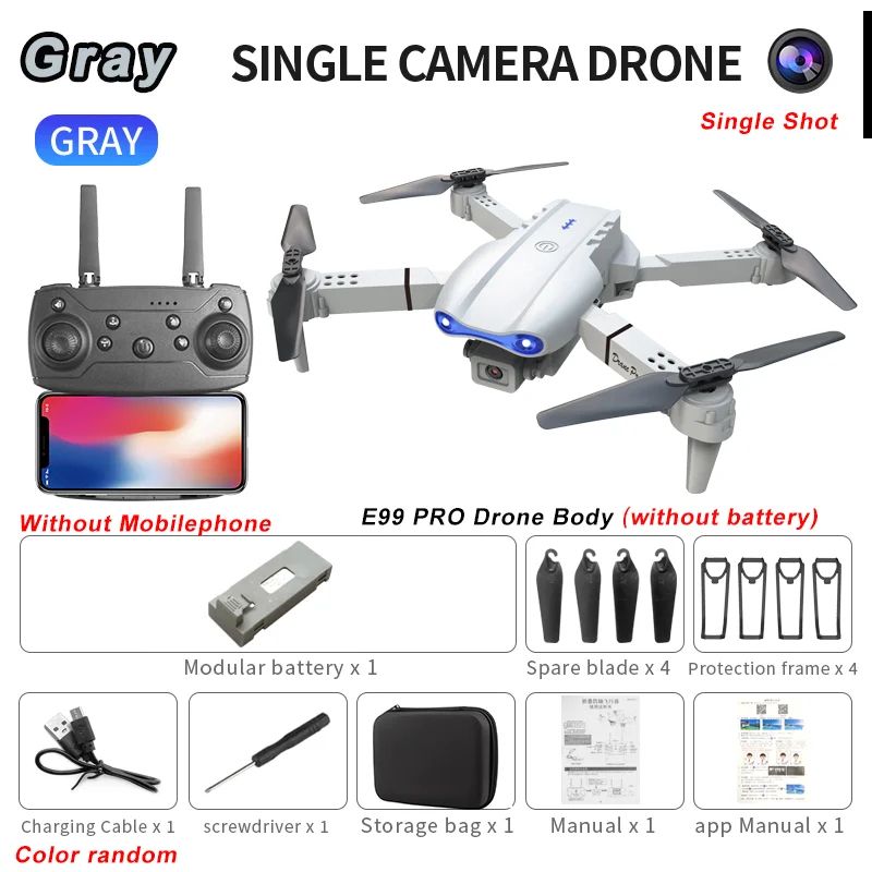 E99Pro 4K WiFi FPV Foldable RC Drone With HD Camera 16