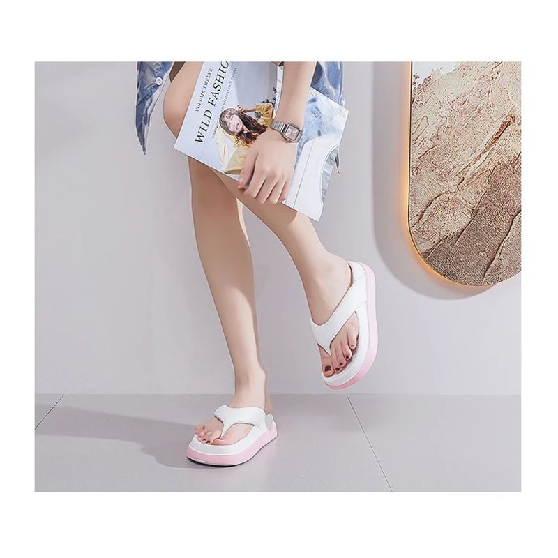 Womens Casual Platform Flip Flops NonSlip Outdoor Sandals 7