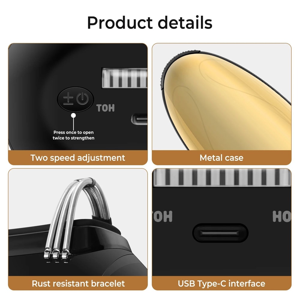 Cordless Handheld Heat Massager With USB Charge For Head Body 7