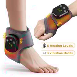 electric heated wrist & hand massager brace with adjustable heat and vibration