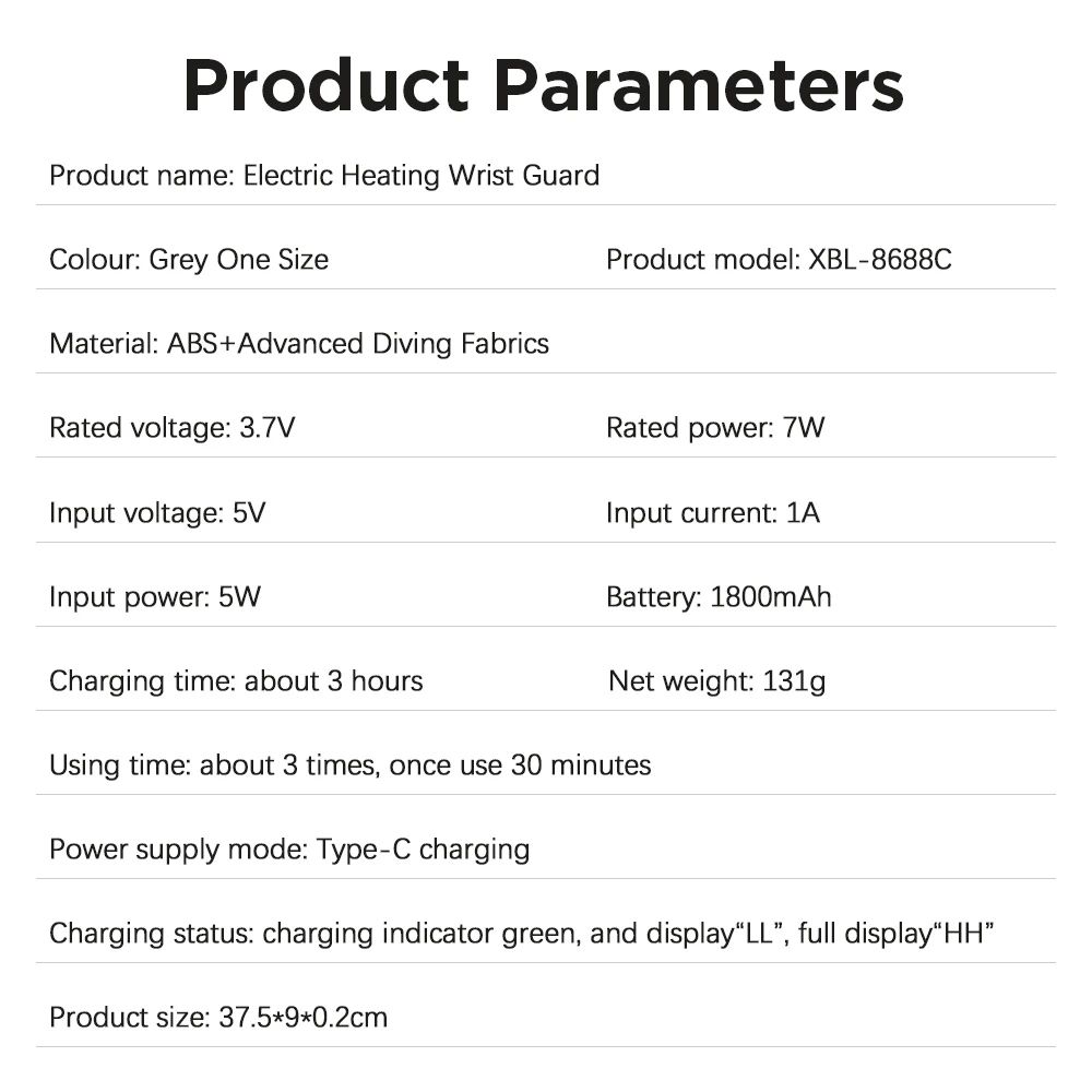 Electric Heated Wrist Hand Massager Brace With Adjustable Heat And Vibration 13