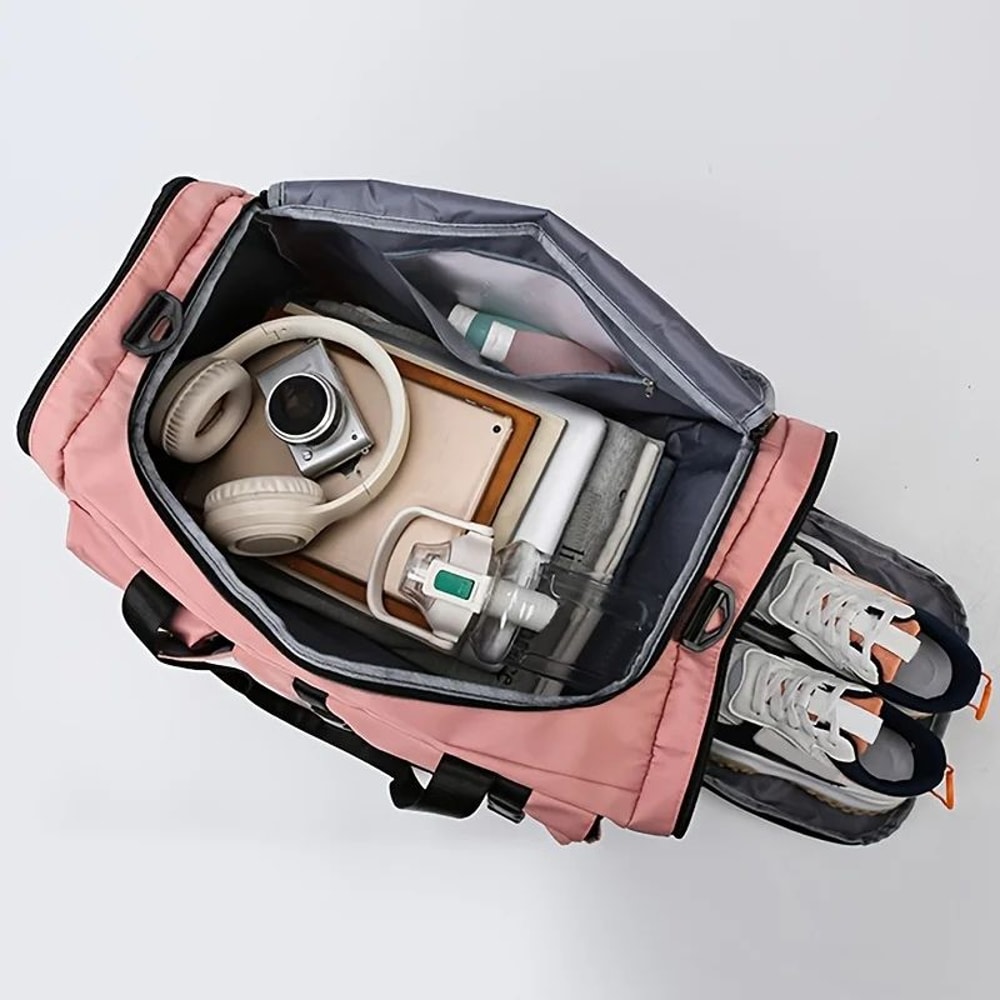 Large Capacity Travel Gym Backpack With Shoe Compartment And Wet Dry Separation 10