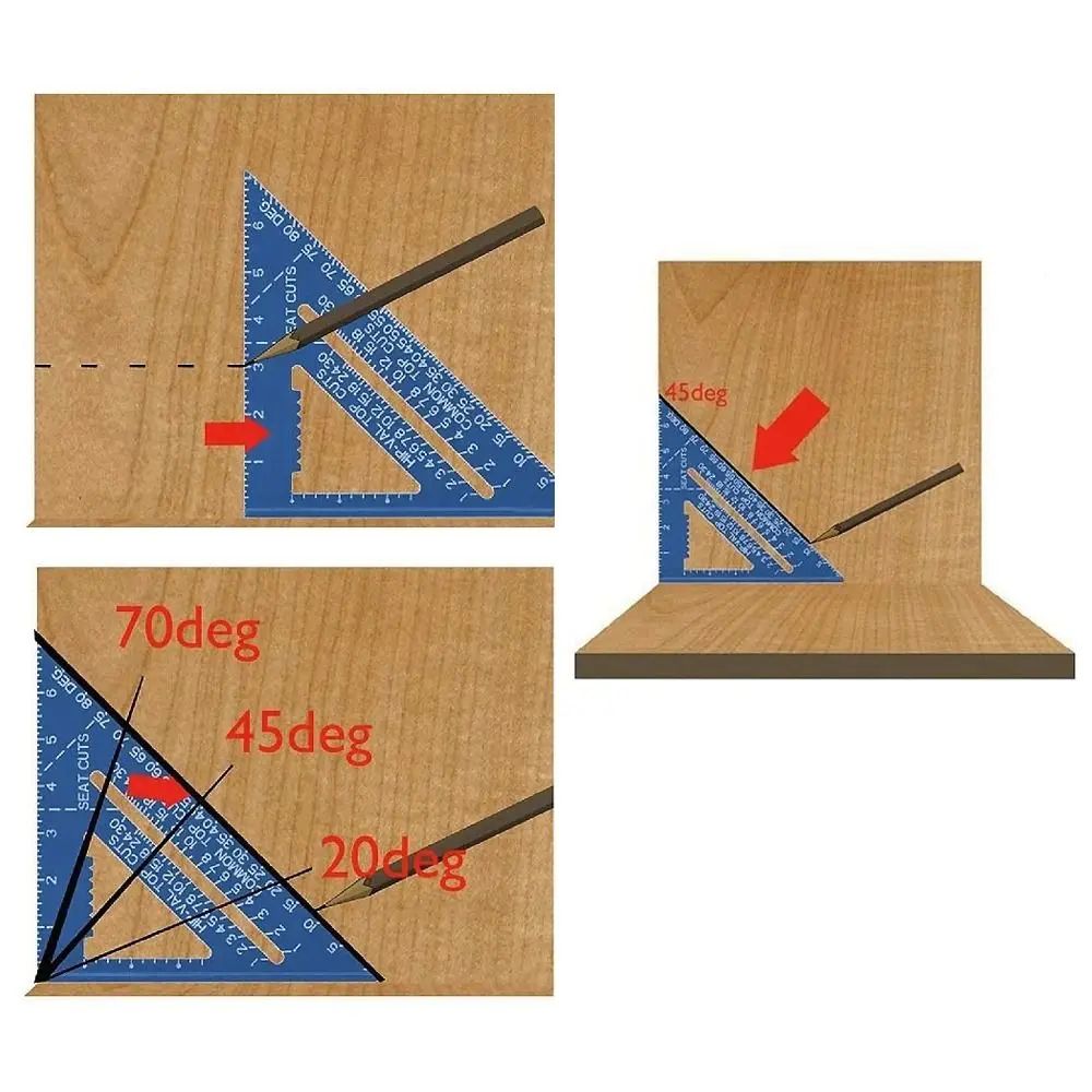 7 Inch Aluminium Alloy Triangle Ruler Speed Square 1
