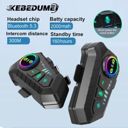 kebidumei bt 5.3 motorcycle helmet intercom for 2 riders