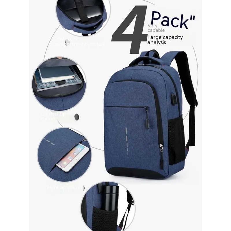 Large Capacity Travel College Backpack With Laptop Pocket 11