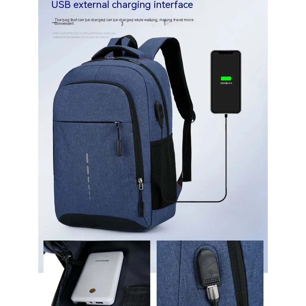 Large Capacity Travel College Backpack With Laptop Pocket 12