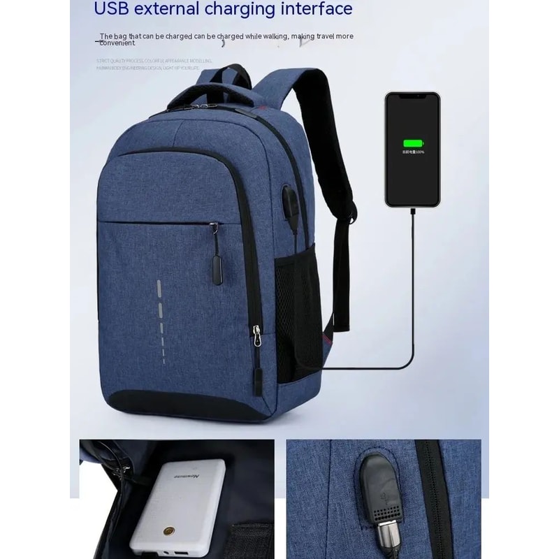 Large Capacity Travel College Backpack With Laptop Pocket 12