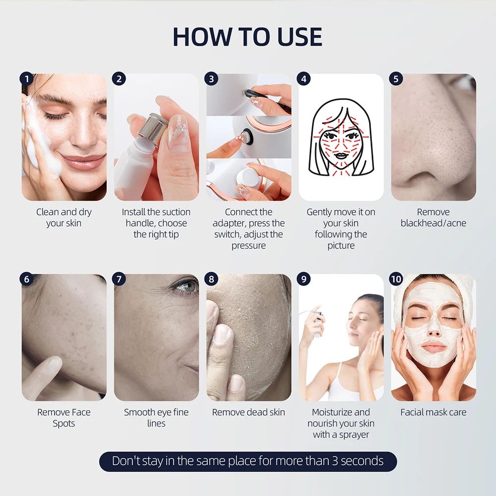 Professional Diamond Microdermabrasion Machine For Deep Facial Cleaning 10