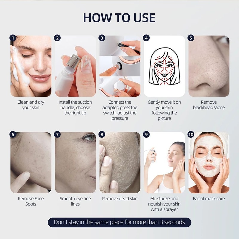 Professional Diamond Microdermabrasion Machine For Deep Facial Cleaning 10