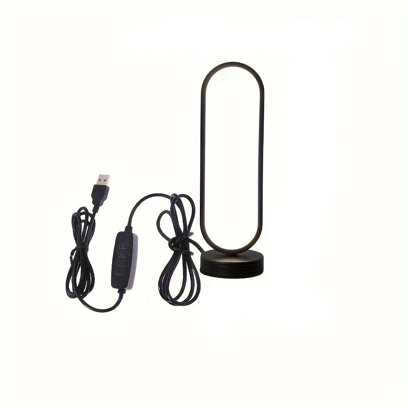 ThreeColor Dimmable LED Ring Bedside Lamp 5