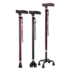 retractable non-slip aluminum walking cane with led light