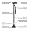 Retractable NonSlip Aluminum Walking Cane With LED Light 1